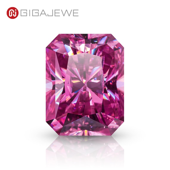 Fancy Pink Color Moissanite Stone Loose Gemstone Vivid Ypink