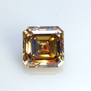 Brown color Big Size Asscher Cut Moissanite Loose GemStone By Excellent Cut