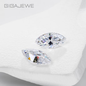 GIGAJEWE White D color Moissanite Marquise Cut Gemstone Loose Brilliant Stone With Certificate By Excellent Cut For Jewelry Making image 3
