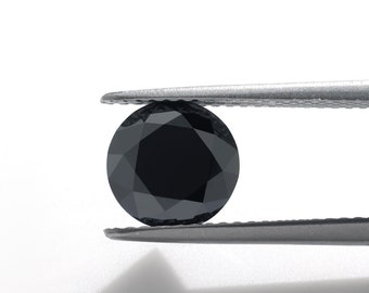 GIGAJEWE zwarte ronde losse edelsteen moissaniet, 4-11 mm