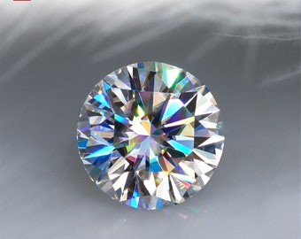 GIGAJEWE Weiß D Farbe Rund Schliff VVS1 Moissanite Stein Lose Edelstein Synthetischer Diamant mit Zertifikat