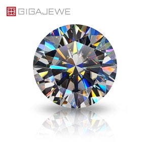 GIGAJEWE Natural Gray Round Cut VVS1  Moissanite Stone Loose Gemstone Synthetic Diamond,Loose Moissanite,Loose Gemstone,Grey moissanite