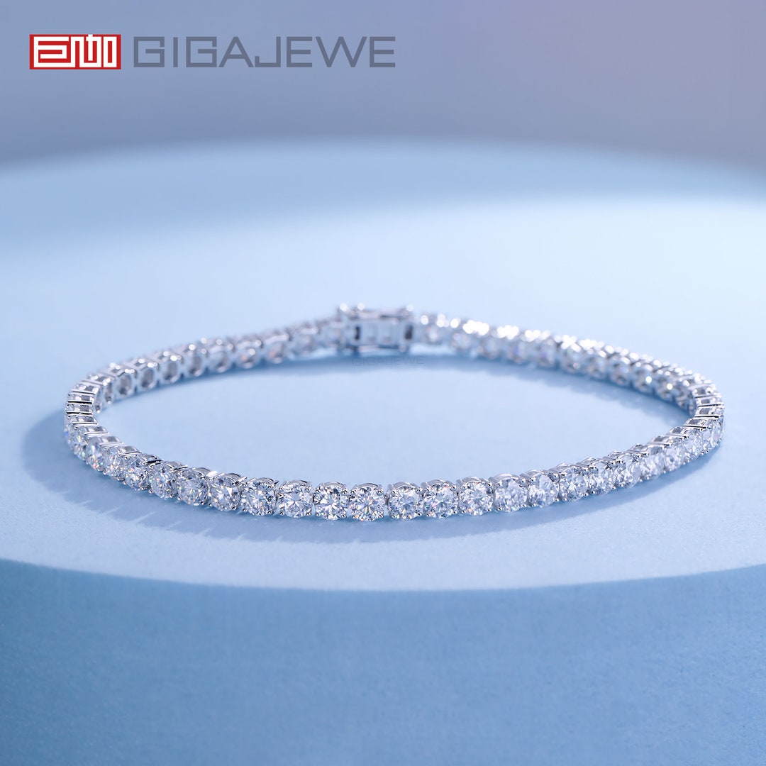 GIGAJEWE 4.3CTホワイトDモアッサナイトブレスレット レディース GIGAJEWE 4.3CTホワイトDモアッサナイトブレスレット レディース