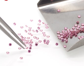 0.9-4mm Pink color Round cut  Small size  Loose Moissanite Gemstone  Moissanite Loose for Jewelry Making