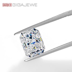White D color Big Size Radiant Cut Moissanite Loose Gemstone Loose Moissanite By Excellent Cut