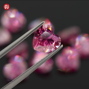 Rosa Farbe Herz Cut Excellent geschnitten Moissanite Lose Stein VVS1 Ausgezeichneter Schnitt Grad-Test Positiv für die Schmuckherstellung