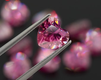 Pink color Heart Cut Excelent cut Moissanite Loose Stone VVS1 Excellent Cut Grade Test Positive For Jewelry Making