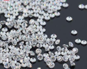 GIGAJEWE tiny White Moissanite Melee Diamonds | Sparkling Loose Stones for Jewelry Making | Eco-Friendly & Affordable Diamond Alternative