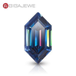 GIGAJEWE Natural Blue 5*10mm 1.0ct Moissanite Manual cut Dutch Marquise shape Gemstone Loose Brilliant Stone By Excellent Cut