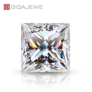 White D color VVS Best Manual Princess Cut Excellent Quality Moissanite Loose Gemstone With Certificate by Excellent Cut  For Jewelry Making