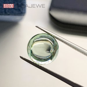 GIGAJEWE Moissanite Blue Green Cyan Color Half Round Stone Moissanite loose stone Hardness stone for Jewelry Making