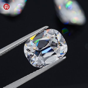 GIGAJEWE White D color Manual cut  Old Mine Rectangular Cushion  Moissanite Loose Gemstone Loose Moissanite,Moissanite loose,Jewelry making