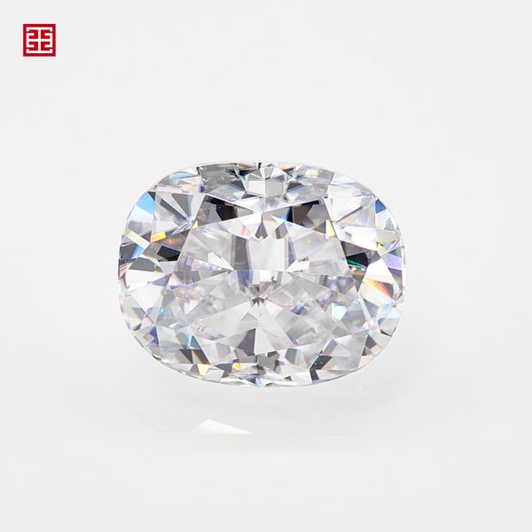 White D  Color Ice Crushed Cut Moissanite Stone Loose  White Elongated Cushion Cut For Jewelry Making Christmas Gifts