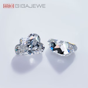 GIGAJEWE Best Manual cut 7*9mm 2.0ct white D color Cloud Cut Moissanite Loose VVS1 Synthetic gemstone by Excellent Cut  For Jewelry Making