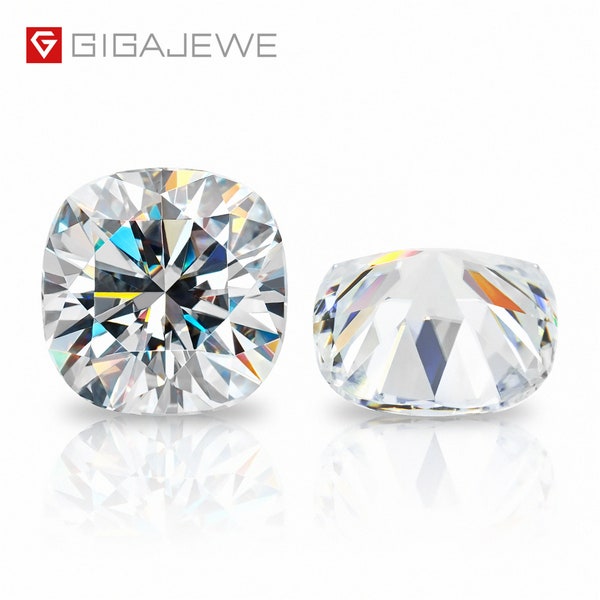 White D color Moissanite Cushion Cut Gemstone Loose Brilliant Stone With Certificate By Excellent Cut For Jewelry Making