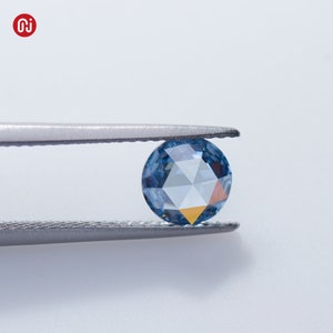 GIGAJEWE 6.5mm 0.8ct Natural Blue Rose Cut VVS1 Moissanite Stone Loose Gemstone Loose Moissanite wedding gifts, Christmas Gifts,Wedding gift