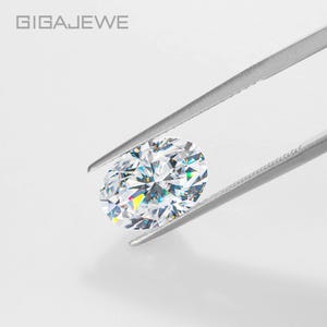 Oval slipad D-färgad moissanit lös ädelsten VVS1, 0,5-10ct