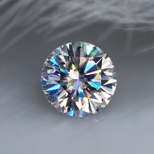 GIGAJEWE White D Color Round Cut VVS1 Machine Cut Moissanite
