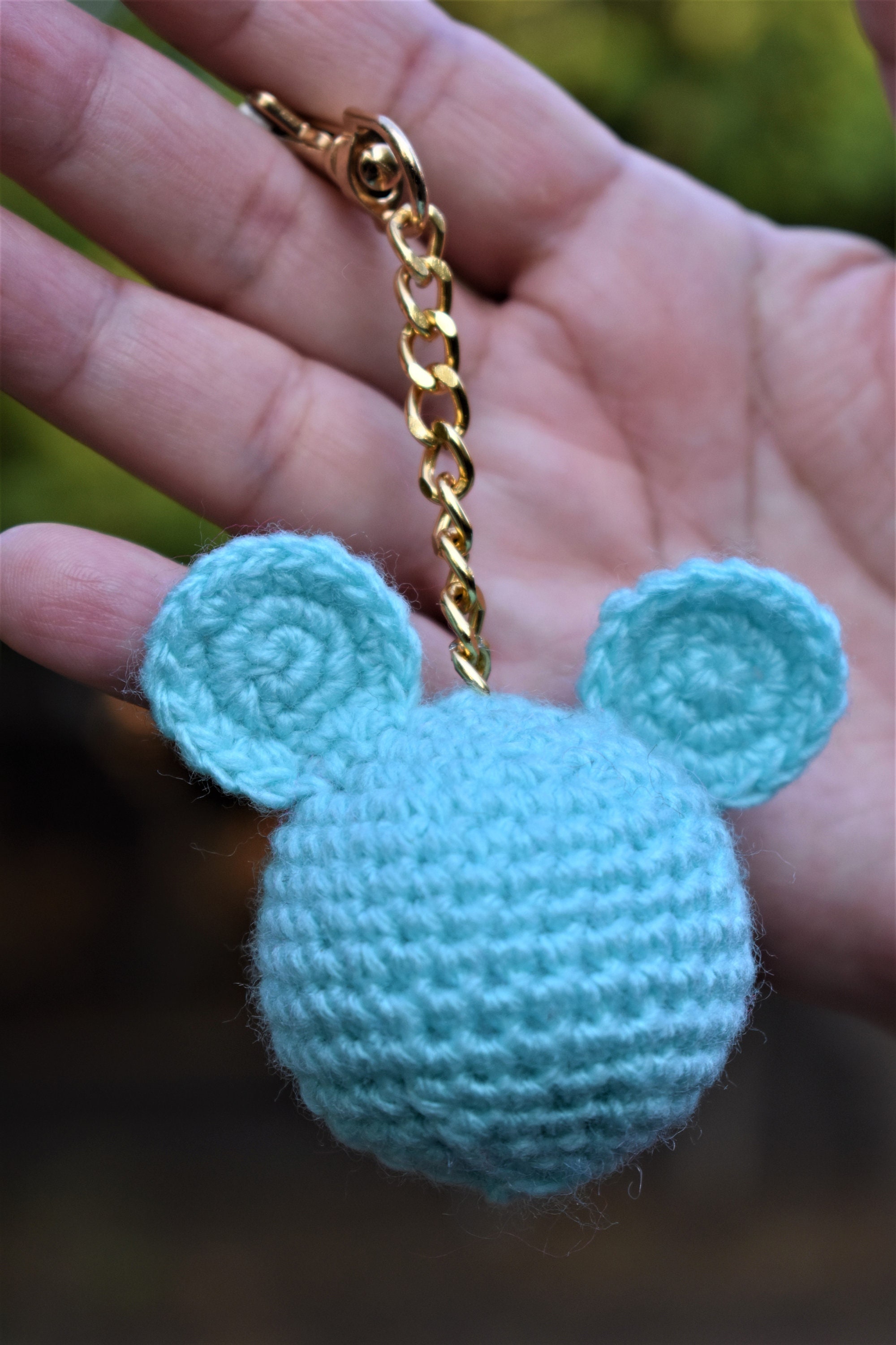 Handmade Crochet Mouse Head Keychain Mouse Keychain Disney Etsy