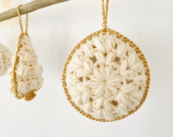 CROCHET INSTRUCTIONS Christmas tree decorations Hygge - instructions in German for DIY Christmas tree, star, Christmas tree ball in Scandy look