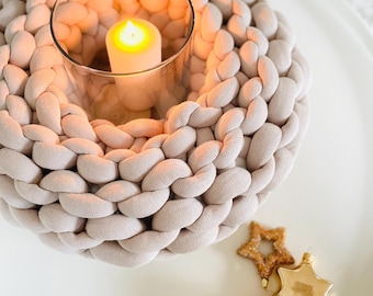 Crochet pattern chunky knit wreath - German instructions for crocheting Advent wreaths and door wreaths