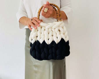 CROCHET INSTRUCTIONS German coarse knitting bag - German instructions CHANGE BAG made of chunky yarn - FunnyBag