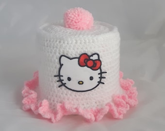 Toilet roll hat toilet paper hat white pink toilet hat toilet paper hat toilet decoration toilet roll cat kitty