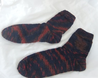 Socken Stricksocken Wollsocken 41/42 handgestrickt