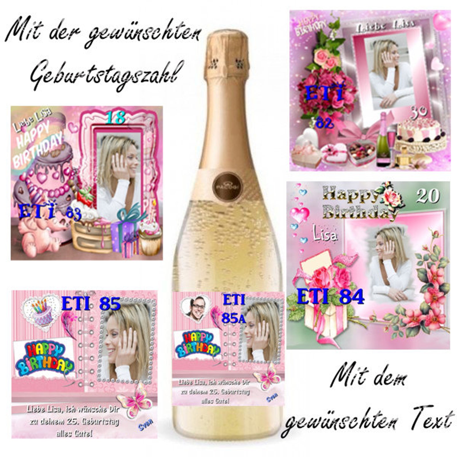 1x zum Geburtstag glänzend selbstklebend mit Etsy.de