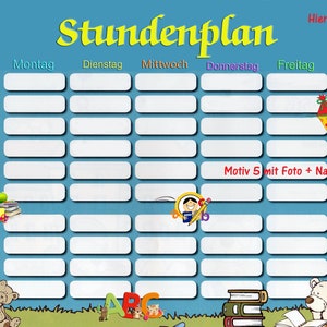 Stundenplan personalisiert mit Foto, abwischbar Bild 6