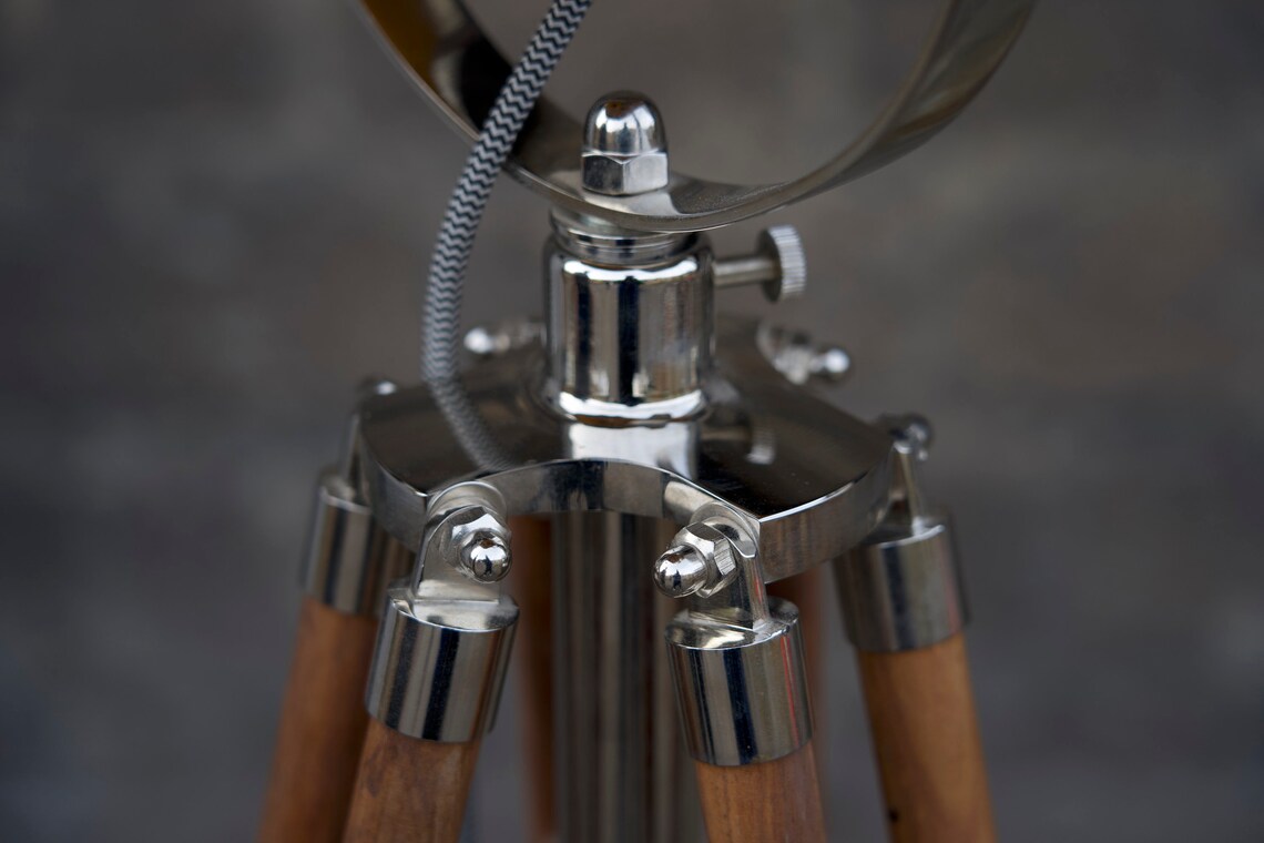 Motorcycle floor lamp / Retro tripod motorcycle headlight lamp Etsy