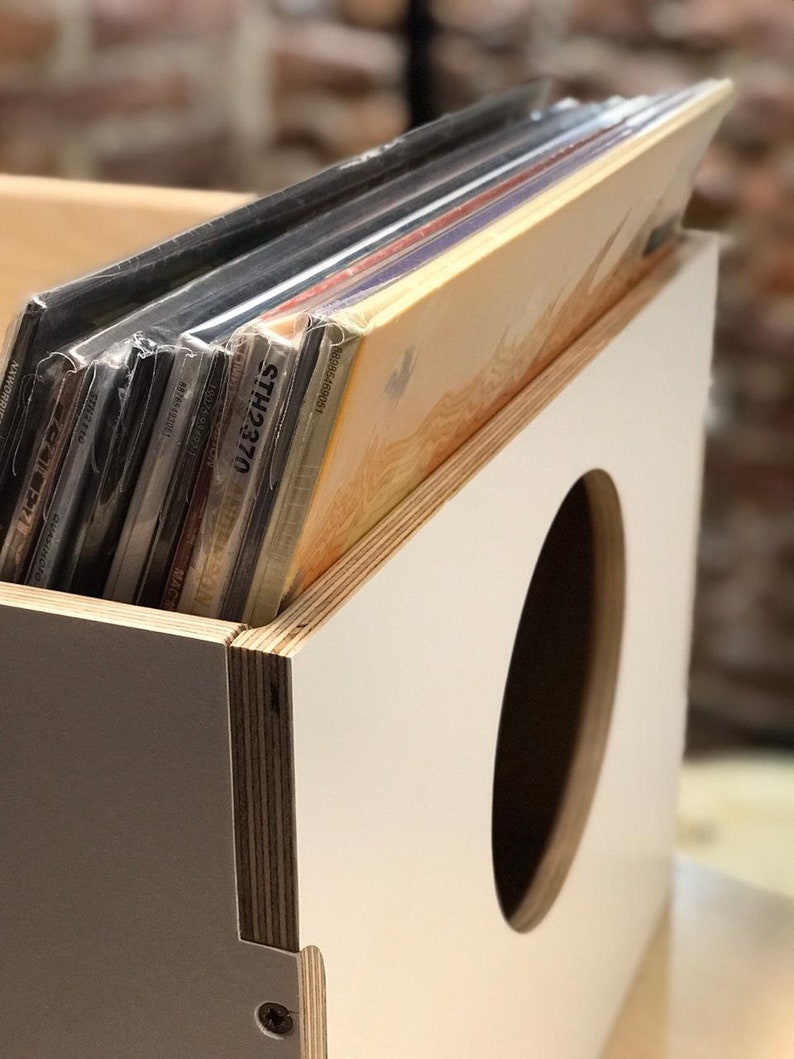 Birch Plywood LP Storage Box / Vinyl record storage / Crate Etsy