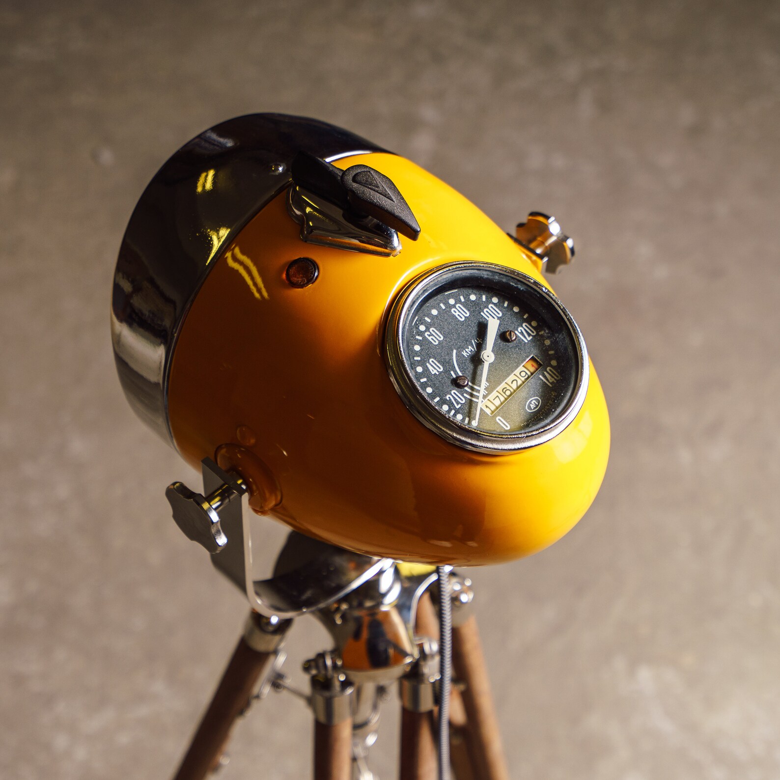 Motorcycle floor lamp / Retro tripod motorcycle headlight lamp Etsy