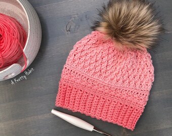 Alpine Snowfall Beanie Crochet Pattern 