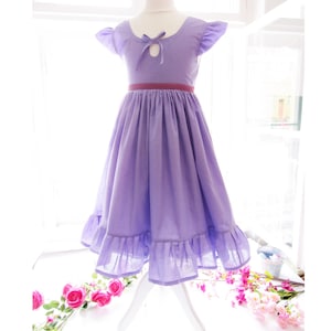 Swing dress school dress flower girl dress in lilac