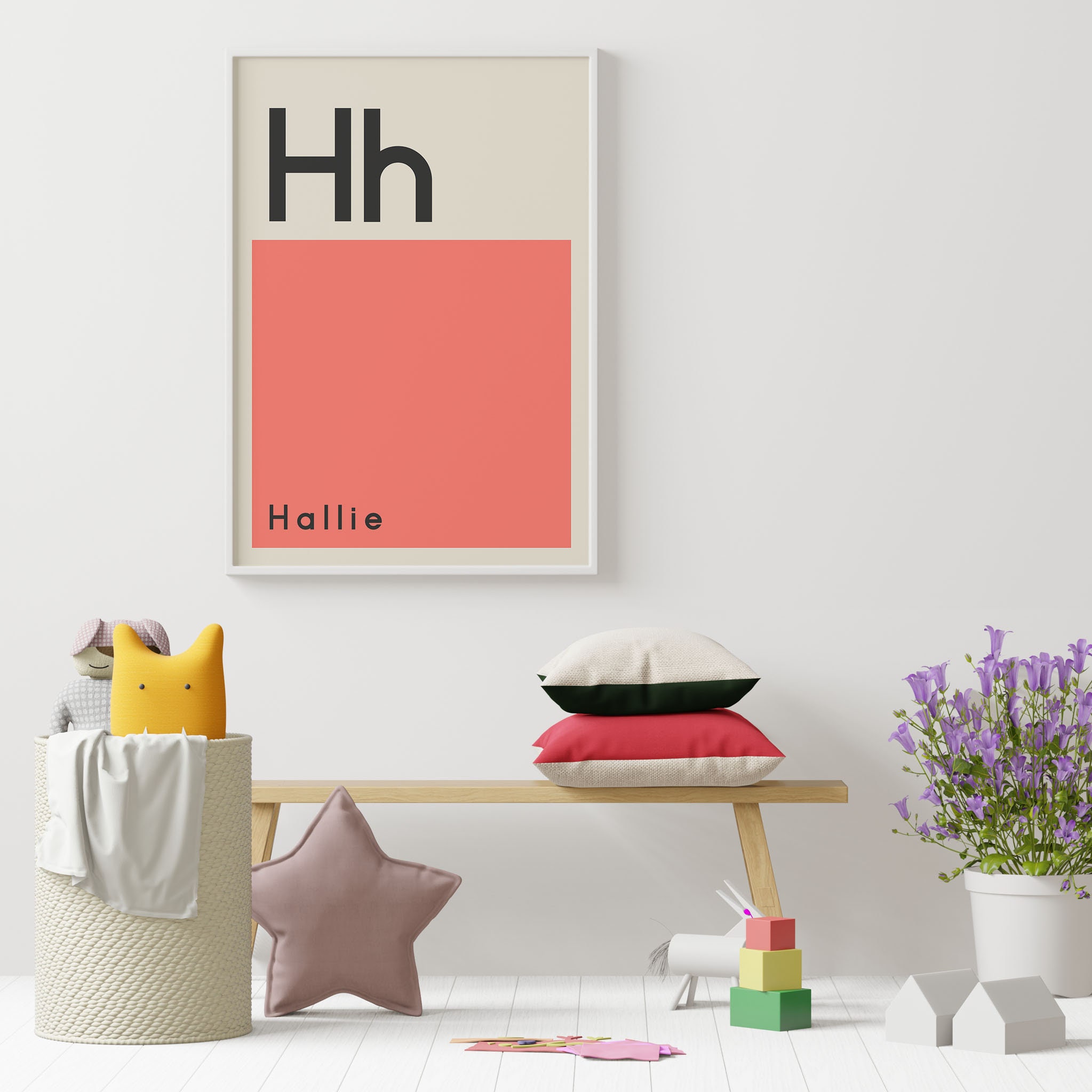 Personalised Name Print - COLOUR SWATCH 1, Colourful Typographic ...