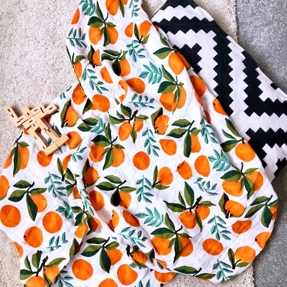 orange muslin blanket