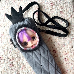 Prinzessin Neo Blythe Schlafsack, handgemachte Reisetasche mit Futter für Neo Blythe, 1/6 Puppenkoffer, Blythe Zubehör