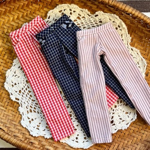 Pants for Blythe, Doll trousers with pockets, Red, Pink, Blue outfit, Pullip, Takara, Azone, Licca, Kenner, Blythe doll clothes