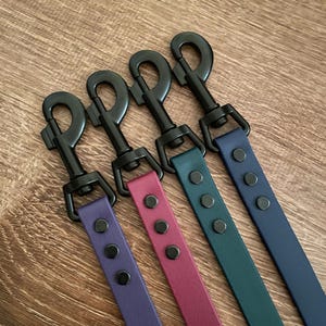 3/4" Wide BioThane® Leash for Large Dogs with Black Hardware