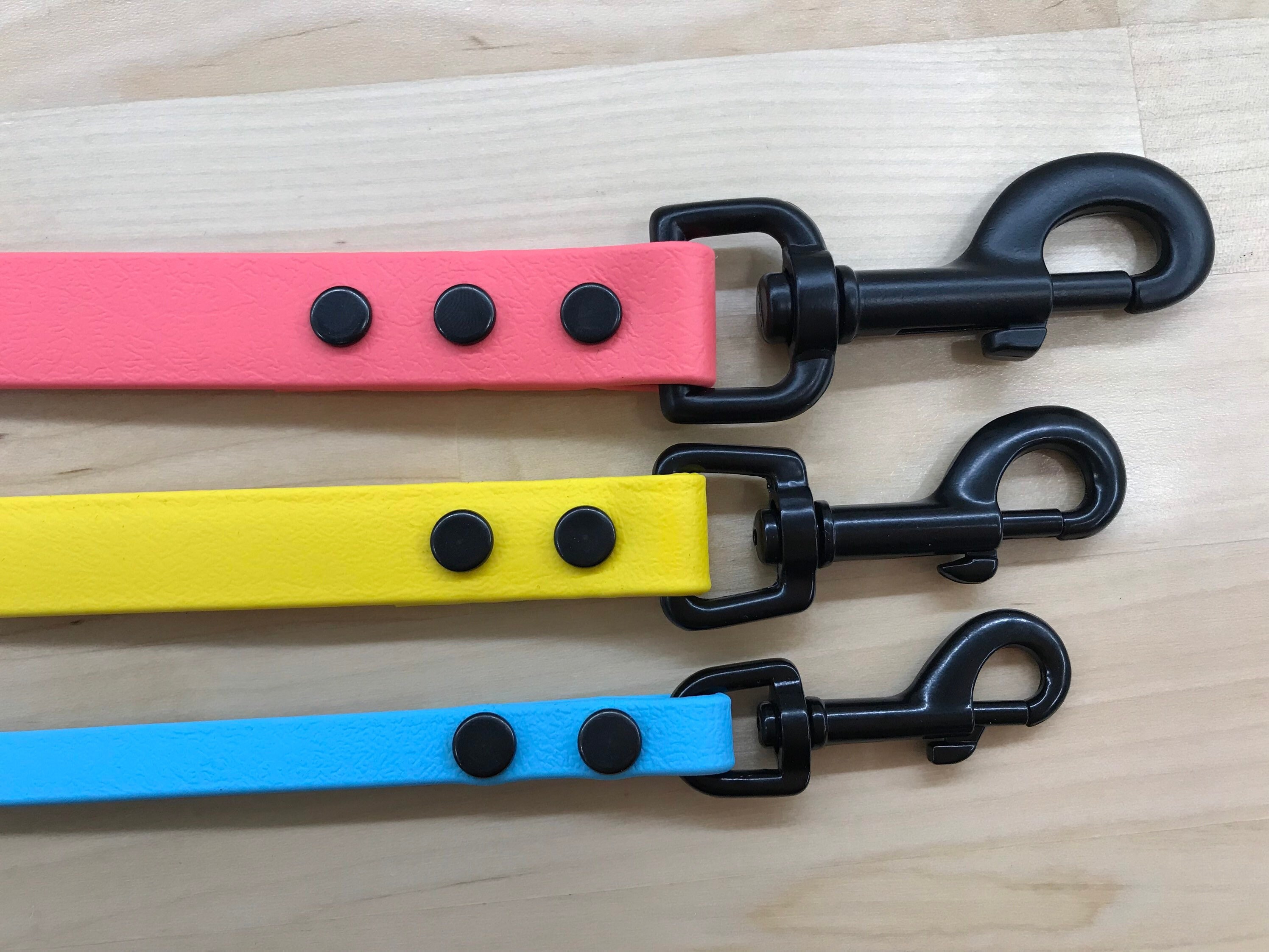 Biothane Dog Leash With Black Hardware Etsy