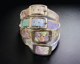 Patterned BioThane® Dog Collar with Stainless Steel Buckle