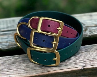 BioThane® Dog Collar with Solid Brass Buckle