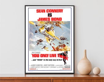You Only Live Twice James Bond Classic Movie Poster Movie Etsy Finland