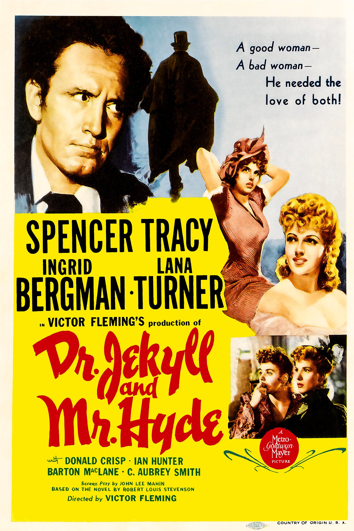 Dr Jekyll and Mr Hyde 1941 Reproduction Movie Poster Canvas Print Gift  Idea Colourful Print Giclee Print Film Poster - Etsy