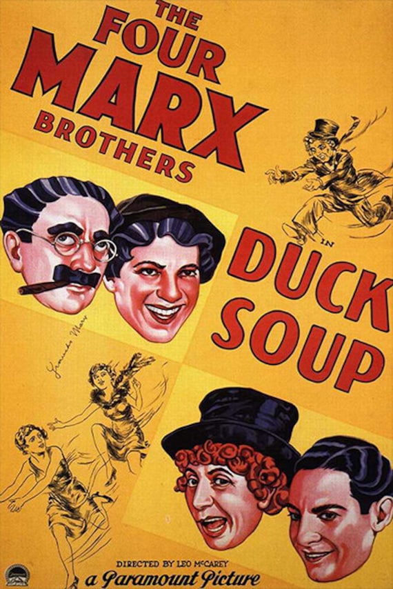 Duck soup The 4 Marx Brothers movie poster print 2