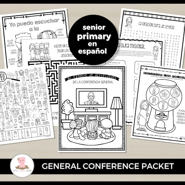 General Conference activity packet in Spanish by Little Wiggles Design