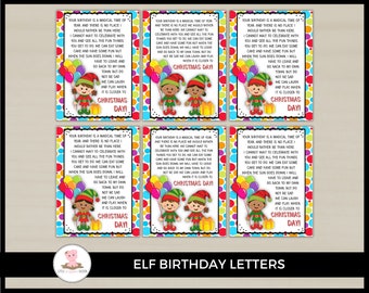 Elf Happy Birthday letter by Little Wiggles Design
