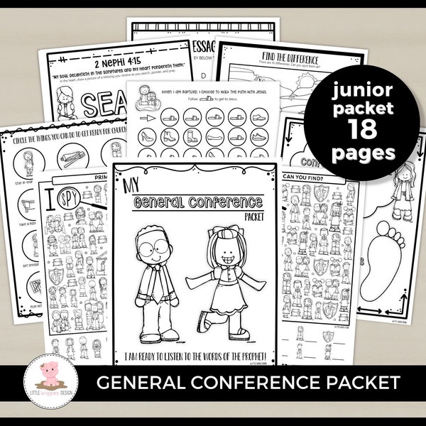 Latter Day Saints General Conference Packet by Little Wiggles Design