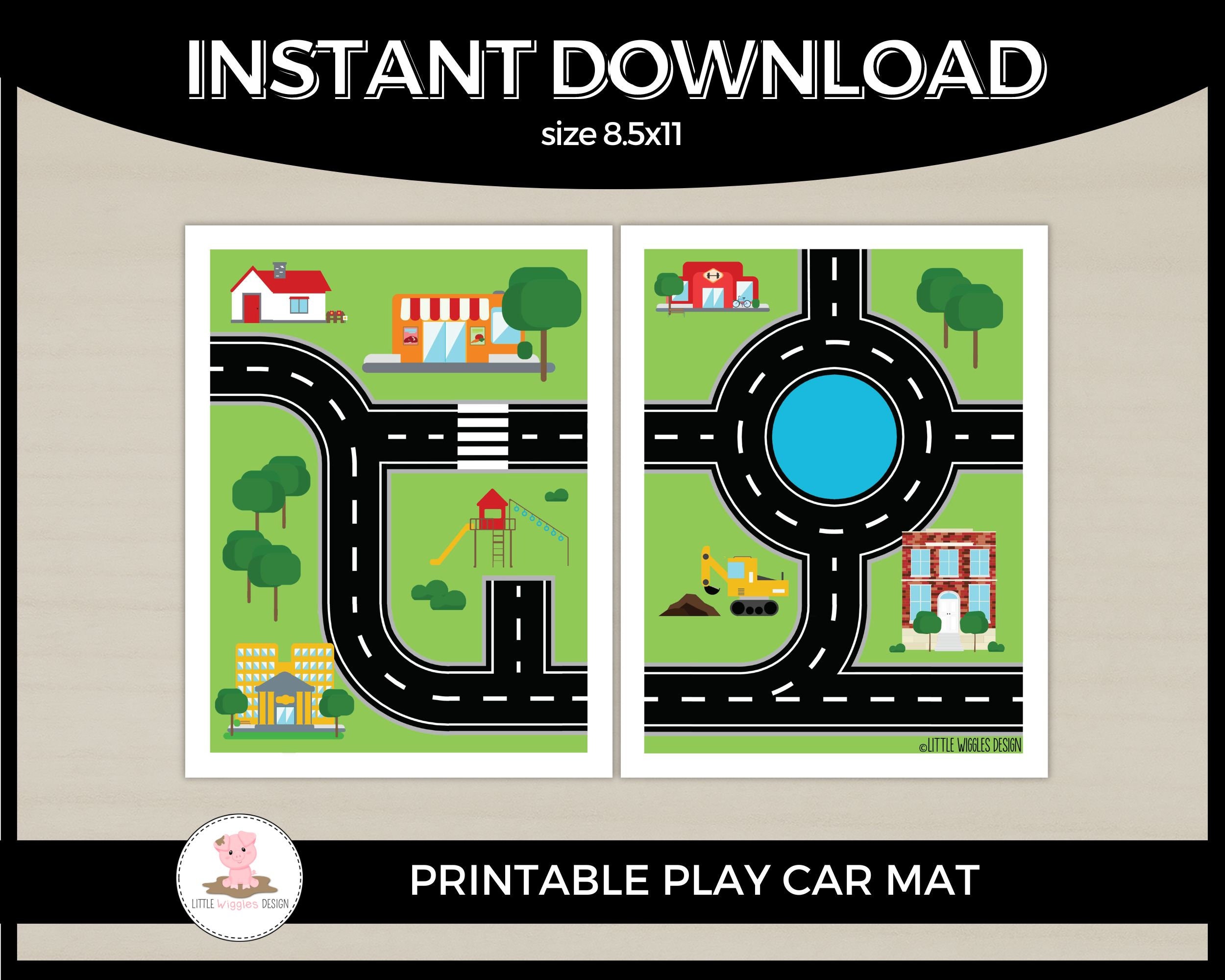 Transportation Play Dough Mats Digital Download, Printable Play